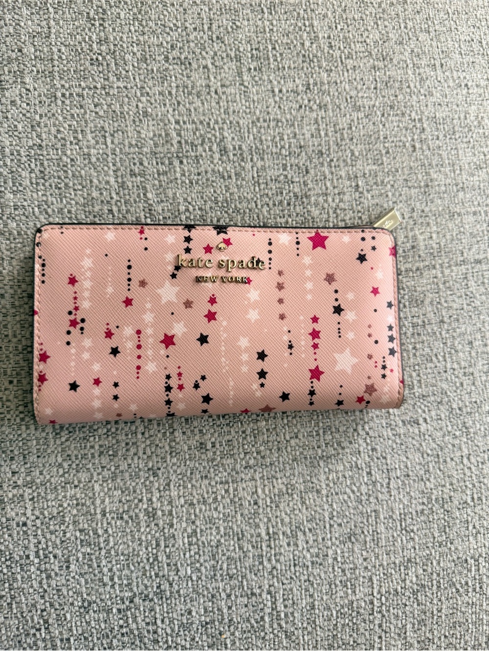 kate spade Pink Star Cascade Zip Around Wallet